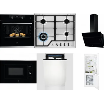 Set domácích spotřebičů ELECTROLUX KODEH70X + ELECTROLUX KGS64362XX + ELECTROLUX LFV316K + ELECTROLUX LMS2203EMX + ELECTROLUX EEM23100L + ELECTROLUX ENT6TF18S
