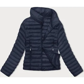 Dámská cargo bunda Modrá péřová bunda s stojáčkem pro ženy - Zimní elegance J.STYLE, odstíny modré S (36) i392_22392-46