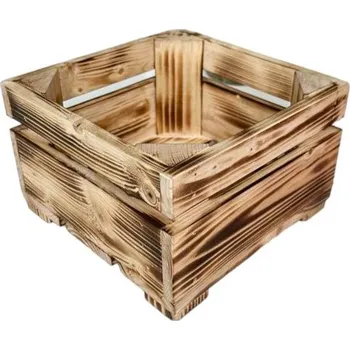 Úložný box RS Dřevěná bedýnka čtvercová 19x19x11 cm