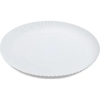 Jednorázové nádobí Papírový talíř hluboký bílý Ø28cm 50 ks