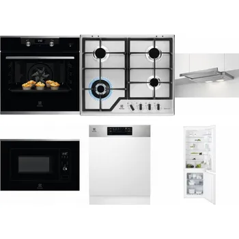 Set domácích spotřebičů ELECTROLUX KODEH70X + ELECTROLUX KGS64362XX + ELECTROLUX LFP326S + ELECTROLUX LMS2203EMX + ELECTROLUX EEM48300IX - přebaleno + ELECTROLUX ENT6TF18S