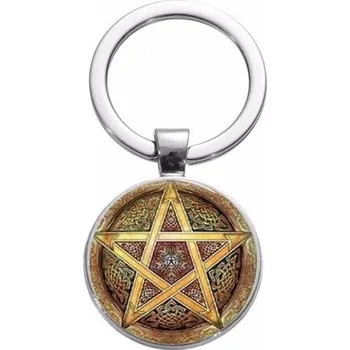 Klíčenka Supernatural (Lovci duchů) - pentagram (9) (Přívěšek na klíče Supernatural (Lovci duchů) - pentagram)