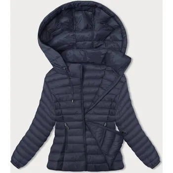 Dámská cargo bunda Modrá dámská prošívaná bunda s odnímatelnou kapucí J.STYLE, odstíny modré S (36) i392_22381-46