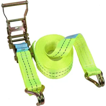 Příslušenství ke střešnímu nosiči Popruh upínací s ráčnou s háky 6m 35mm 1000kg TÜV/GS - žlutý