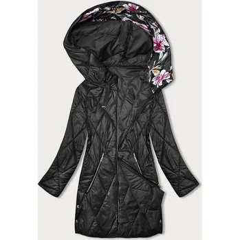 Dámská cargo bunda Černá péřová bunda s kapucí SWEST, odstíny černé 52 i392_22432-29