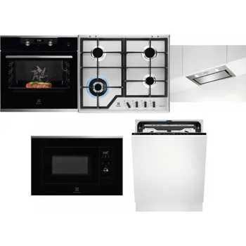 Set domácích spotřebičů ELECTROLUX KODEC75X2 + ELECTROLUX KGS64362XX + ELECTROLUX LFG716X + ELECTROLUX LMS2203EMX + ELECTROLUX EEM69410L