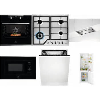 Set domácích spotřebičů ELECTROLUX KODEC75X2 + ELECTROLUX KGS64362XX + ELECTROLUX LFG716X + ELECTROLUX LMS2203EMX + ELECTROLUX EEA27200L + ELECTROLUX LND5FE18S