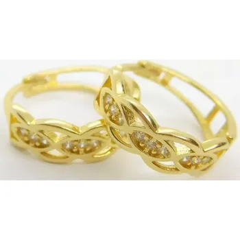 Náušnice Klenoty Budín Dámské kruhové zlaté náušnice se zirkony kruhy 585/1,85gr HK2258 (Klenoty Budín Dámské kruhové zlaté náušnice se zirkony kruhy 585/1,85gr HK2258)