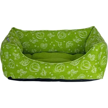 Pelíšek pro psa KIWI WALKER Kiwi & Friends Sofa Bed zelený (L)