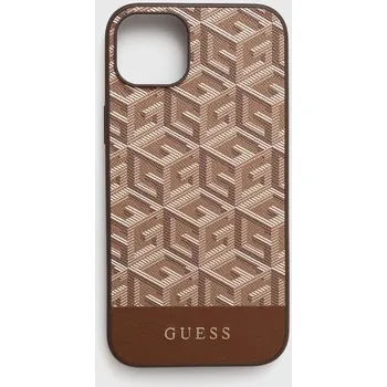 Pouzdro na mobilní telefon Obal na telefon Guess iPhone 14 Plus 6,7" GUHMP14MHGCFSEW hnědá 88X, vel. ONE SIZE