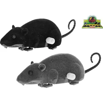 Hračka pro nejmenší Myš 12cm po natažení jezdící s pohyblivým ocasem