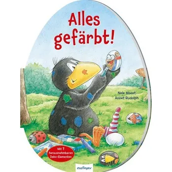 První čtění Der kleine Rabe Socke: Alles gefärbt! Konturgestanzt - Moost, Nele