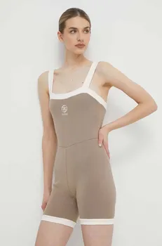 Dámský overall Overal Guess HARPER hnědá barva, cold shoulder, V4GD01 KBP41 V4GD01.KBP41, vel. L