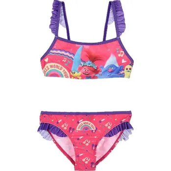 Dívčí plavky PLAVKY TROLLOVÉ > varianta 1899 fialový lem Barva: 1899 fialový lem, Velikost: 104