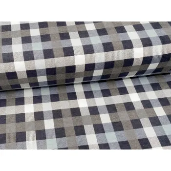 Mirtex Látka FLANEL 165/K4 Kostky malé černo-bílé šíře 150cm Velkoobchod Ceník: VELKOOBCHOD: po celých rolích, bez odvíjení