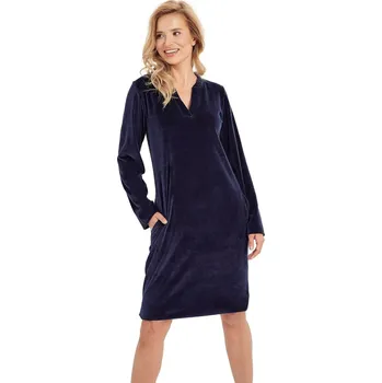 Dámské pyžamo Temně modrá noční košile Lauren - Taro, tmavě modrá S i41_9999932892_2:tmavě modrá_3:S_
