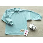 AMÁLKA Bavlněná žebrovaná mikina, ledově zelená Velikost: 74