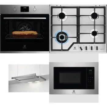 Set domácích spotřebičů ELECTROLUX KOFGH70TX + ELECTROLUX KGS64362XX + ELECTROLUX LFP326S + ELECTROLUX EMS4253TEX