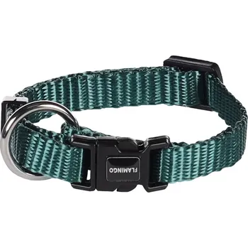 Obojek pro psa FLAMINGO Ziggi obojek (XXS) 15-25x1cm - tmavě zelený