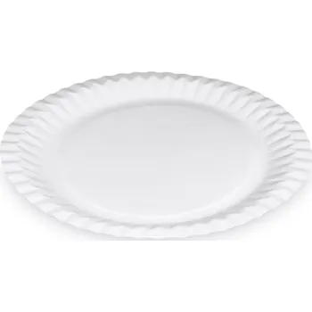Jednorázové nádobí Papírový talíř (PAP-Recy) bílý Ø23cm 15 ks