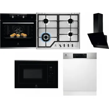 Set domácích spotřebičů ELECTROLUX KODEH70X + ELECTROLUX KGS64362XX + ELECTROLUX LFV616K + ELECTROLUX LMS4253TMX + ELECTROLUX EEM48300IX - přebaleno