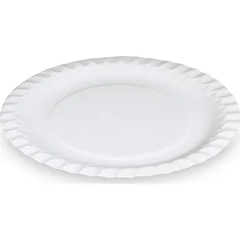 Jednorázové nádobí Papírový talíř (PAP-Recy) bílý Ø18cm 100 ks