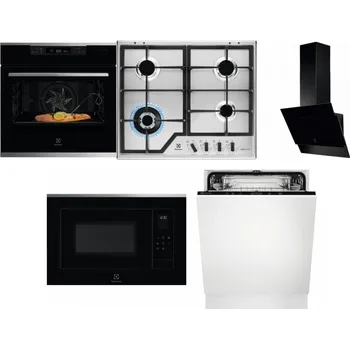 Set domácích spotřebičů ELECTROLUX KOBCS31X + ELECTROLUX KGS64362XX + ELECTROLUX LFV616K + ELECTROLUX LMS4253TMX + ELECTROLUX EEA27200L