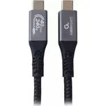 Gembird kábel USB-C (M) na USB-C (M), prémiový, USB 4, 3.2 Gen, 240W, 40 GBps, 1.5 m, čierny