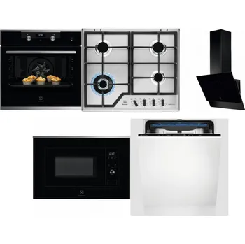 Set domácích spotřebičů ELECTROLUX KODEH70X + ELECTROLUX KGS64362XX + ELECTROLUX LFV616K + ELECTROLUX LMS2203EMX + ELECTROLUX EES48200L
