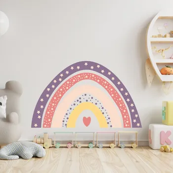 Samolepící dekorace Samolepka na zeď "Barevná duha"