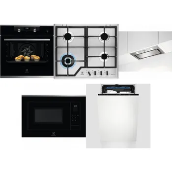 Set domácích spotřebičů ELECTROLUX KODEH70X + ELECTROLUX KGS64362XX + ELECTROLUX LFG716X + ELECTROLUX LMS4253TMX + ELECTROLUX EEM23100L