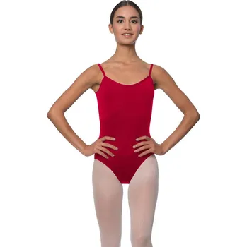 Body Lulli,Camisole Microfiber Dance Leotard LUB217, tm. červená L