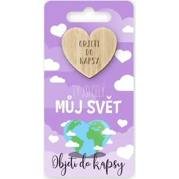Žertovný předmět Objetí do kapsy Ty jsi celý můj svět