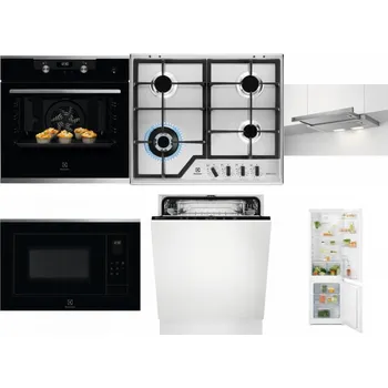 Set domácích spotřebičů ELECTROLUX KODEH70X + ELECTROLUX KGS64362XX + ELECTROLUX LFP326S + ELECTROLUX LMS4253TMX + ELECTROLUX EEA27200L + ELECTROLUX LND5FE18S