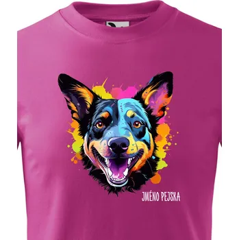 Chlapecké tričko Dětské tričko Austrálsky honácký pes, Barva Purpurová, Velikost 134 cm/8 roků, Canvas Dětské tričko 2422