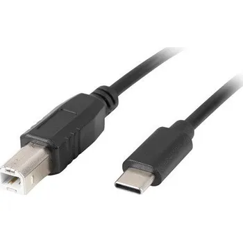Datový kabel LANBERG USB-C (M) na USB-B (M) 2.0 kabel 1,8m, černý CA-USBA-13CC-0018-BK