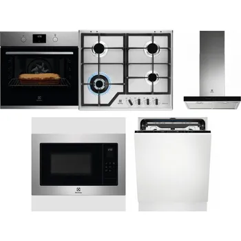 Set domácích spotřebičů ELECTROLUX KOFGH70TX + ELECTROLUX KGS64362XX + ELECTROLUX LFT766X + ELECTROLUX EMS4253TEX + ELECTROLUX EEM69410L
