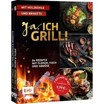 Ja, ich grill! - Mit Holzkohle und Briketts: Doppelt gut - 2 Bücher im Set - Schmelich, Guido