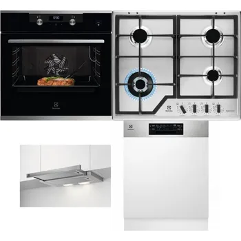 Set domácích spotřebičů ELECTROLUX KODEC75X2 + ELECTROLUX KGS64362XX + ELECTROLUX LFP326S + ELECTROLUX EEM48300IX - přebaleno