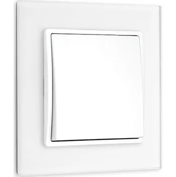 vypínač Elhard Vera Glass VG5301W vypínač č.1 - komplet, bílý