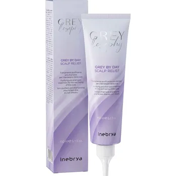 Vlasová regenerace Inebrya Grey By Day Scalp Relief purifikační péče před použitím šamponu 150 ml + Prodloužená možnost vrácení zboží do 30 dnů.