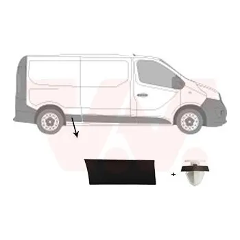 Lišta karosérie Ozdobná / ochranná lišta, boční stěna VAN WEZEL 4396428