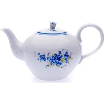 Konvice na čaj Český porcelán, a.s., Dubí Konvice čajová se sítkem, 1,20 l, pomněnky, Český porcelán