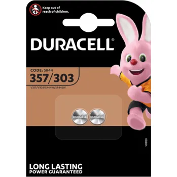 Článková baterie Duracell 357/303 Knoflíkový článek 2 kusy