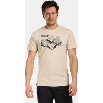 Pánská móda Pánské bavlněné tričko Kilpi VIBE-M béžová L