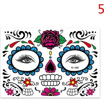 Odstranitelné tetování Kreativní halloweenové dočasné tetování - N5