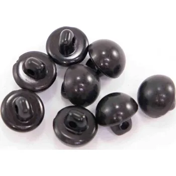 Knoflík Knoflík perlička se spodním přišitím - hnědo černá - průměr 0,9 cm