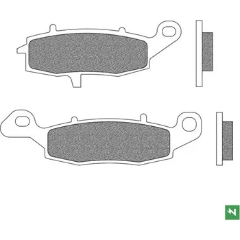 Brzda pro motocykl brzdové destičky, NEWFREN (směs ROAD TOURING ORGANIC) 2 ks v balení KAWASAKI VN 900 Custom 2007-2017