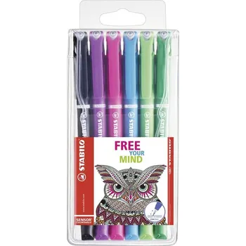 STABILO SENSOR Liner inkoustový F - Free Your Mind, 6ks