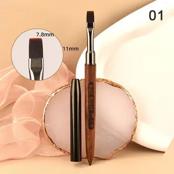 Přesný profesionální štětec na nail art s dřevěnou rukojetí - N1